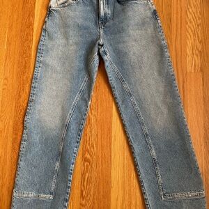 Free People Denim Blue Straight Jeans